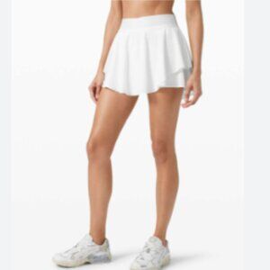 Lululemon Court Rival High Rise Skirt White 6